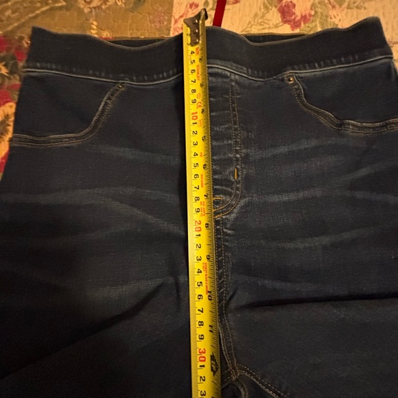SPANX Blue Ankle Cropped Flare Jeans L NEW - Picture 9 of 10